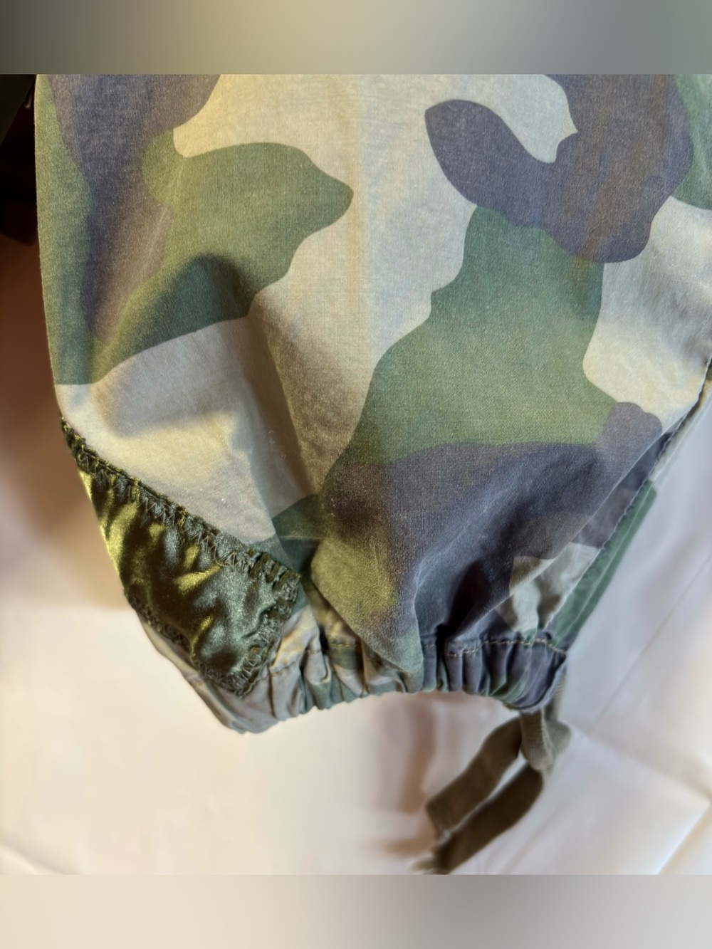 Vintage Y2K Abercrombie Camo Paratroopers Stitching Velvet Patchwork SZ 4 Unisex - Picture 9 of 14